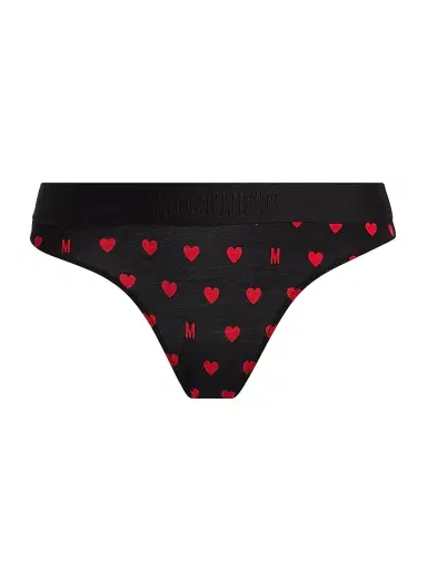 MOSCHINO Women's Intimo Donna 2-Pack M Hearts Brief Set - Multi Black - Size Large | Thumbnail 1