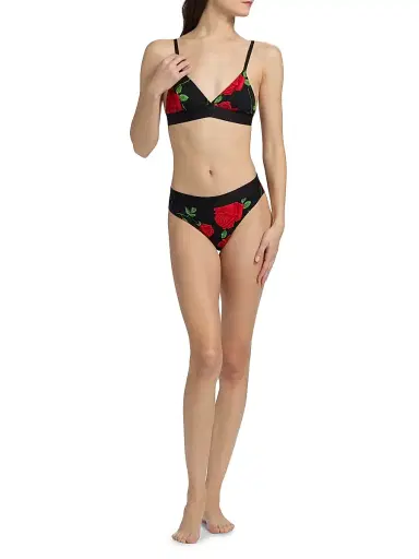 MOSCHINO Women's Intimo Donna Rose Triangle Bra | Thumbnail 2 MOSCHINO Women's Intimo Donna Rose Triangle Bra | Thumbnail 2