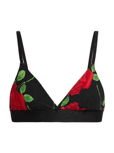 MOSCHINO Women's Intimo Donna Rose Triangle Bra | Thumbnail 1 MOSCHINO Women's Intimo Donna Rose Triangle Bra | Thumbnail 1