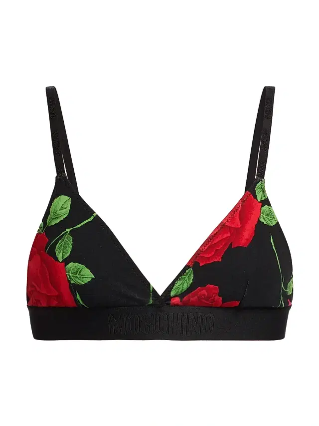 Women's  Intimo Donna Rose Triangle Bra - Multi Black