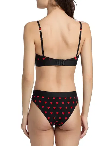 MOSCHINO Women's Intimo Donna M Hearts Bralette - Multi Black - Size XL | Thumbnail 4 MOSCHINO Women's Intimo Donna M Hearts Bralette - Multi Black - Size XL | Thumbnail 4