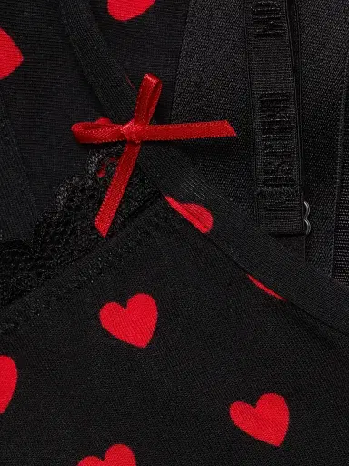 MOSCHINO Women's Intimo Donna M Hearts Bralette - Multi Black - Size XL | Thumbnail 6 MOSCHINO Women's Intimo Donna M Hearts Bralette - Multi Black - Size XL | Thumbnail 6
