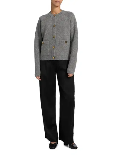 TOTEME Women's Hammered Button Cardigan | Thumbnail 2 TOTEME Women's Hammered Button Cardigan | Thumbnail 2
