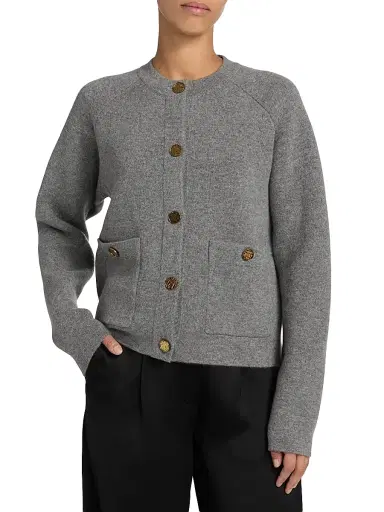 TOTEME Women's Hammered Button Cardigan | Thumbnail 3 TOTEME Women's Hammered Button Cardigan | Thumbnail 3