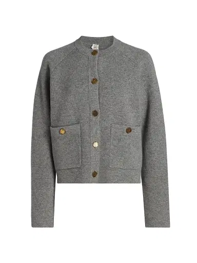 TOTEME Women's Hammered Button Cardigan | Thumbnail 1 TOTEME Women's Hammered Button Cardigan | Thumbnail 1