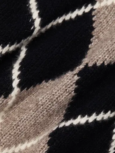 Reiss Men's Argyle Wool-Blend Sweater - Oatmeal | Thumbnail 7