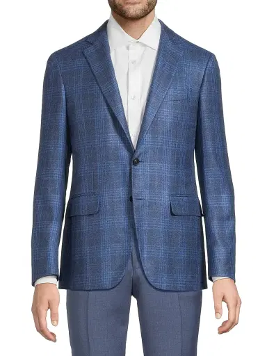 Canali Men's Kei Silk-Cashmere Trim-Fit Solid Sport Coat - Blue - Size 50 | Thumbnail 3 Canali Men's Kei Silk-Cashmere Trim-Fit Solid Sport Coat - Blue - Size 50 | Thumbnail 3