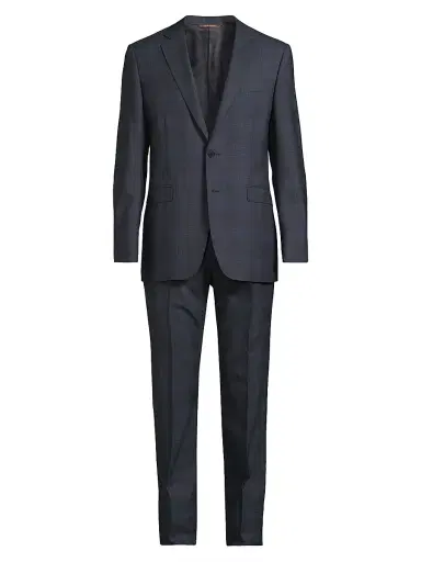 Canali Men's Milano-Trim Fit Plaid Suit | Thumbnail 1