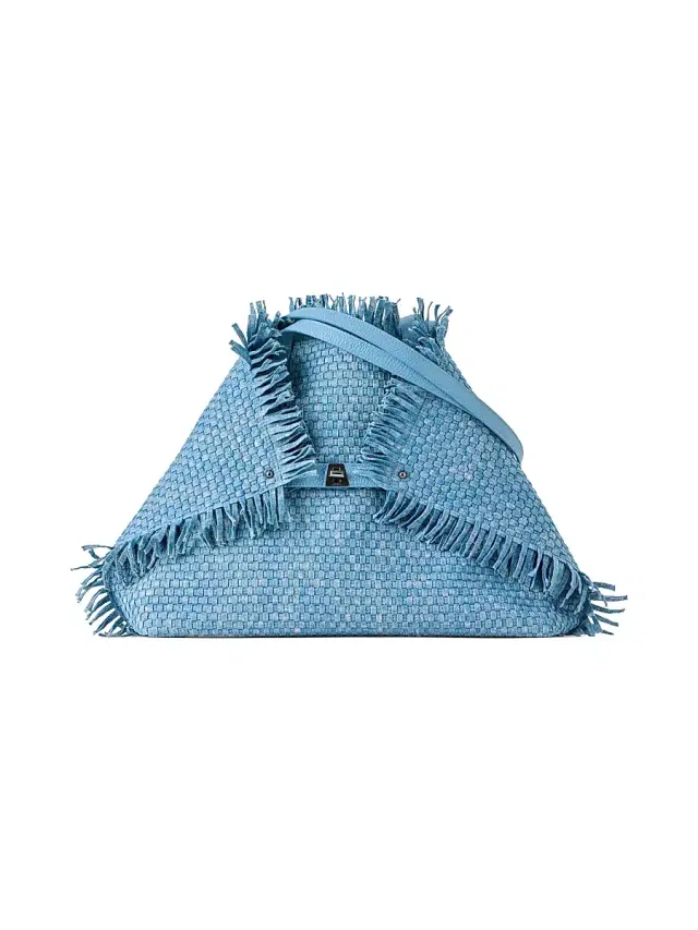 Women's AI Fringed Tote Bag - Grey Sky