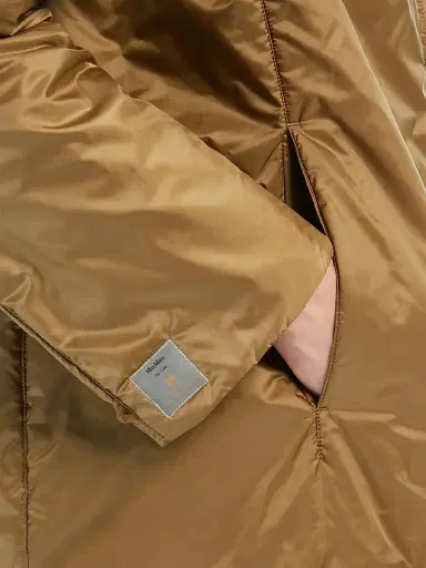 Max Mara Women's Padded Hooded Jacket in Water Repellent Canvas - Caramel - Size 12 | Thumbnail 4 Max Mara Women's Padded Hooded Jacket in Water Repellent Canvas - Caramel - Size 12 | Thumbnail 4
