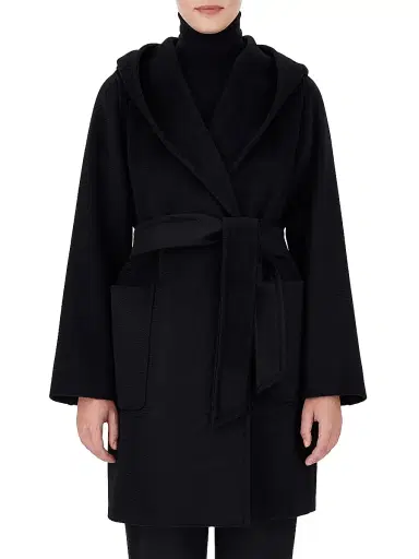 Max Mara Women's Rialto Camel Hair Hooded Wrap Coat - Camel | Thumbnail 8 Max Mara Women's Rialto Camel Hair Hooded Wrap Coat - Camel | Thumbnail 8