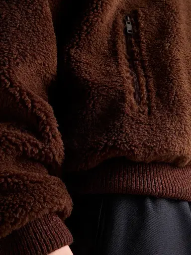 Prada Men's Wool Blend Hoodie - Brown | Thumbnail 5