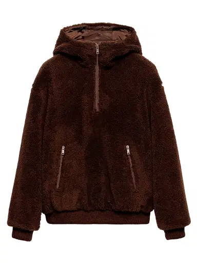 Prada Men's Wool Blend Hoodie - Brown | Thumbnail 1
