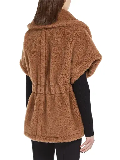 Max Mara Women's Teddy Fabric Cape - Camel - Size Small | Thumbnail 3 Max Mara Women's Teddy Fabric Cape - Camel - Size Small | Thumbnail 3