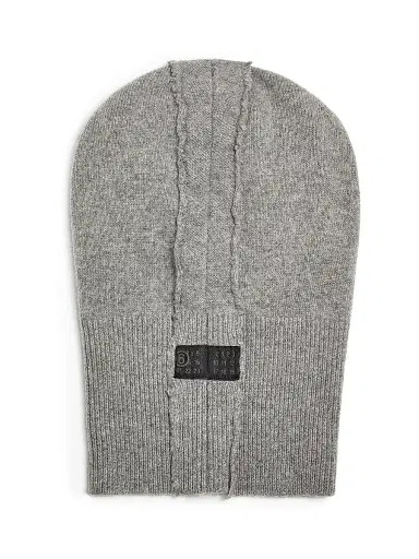 MM6 Maison Margiela Men's Wool-Nylon Balaclava Beanie - Grey Melange | Thumbnail 3 MM6 Maison Margiela Men's Wool-Nylon Balaclava Beanie - Grey Melange | Thumbnail 3