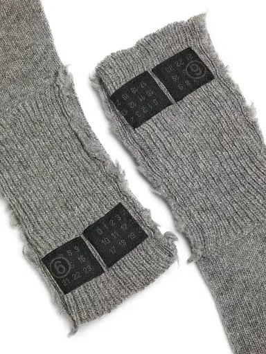 MM6 Maison Margiela Men's Wool-Nylon Gloves - Grey Melange | Thumbnail 2