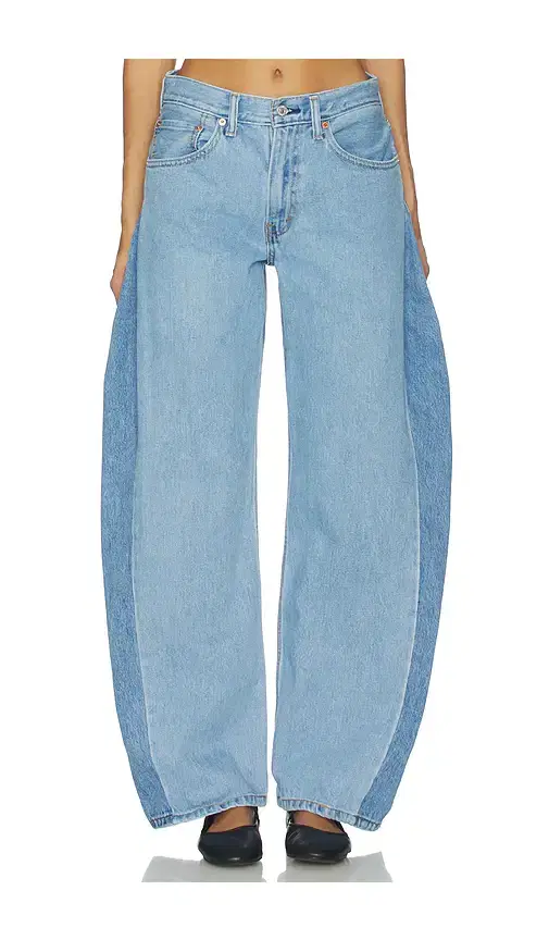 aligrace Two Tone Barrel Jeans