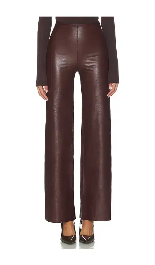 Faux Leather Wide Leg Pant