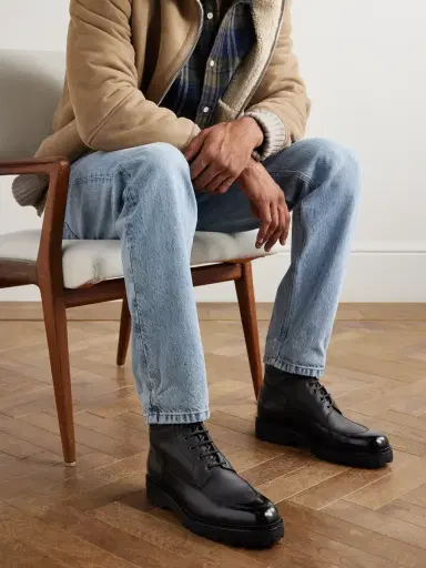 John Lobb Peak Panelled Leather Boots - Men | Thumbnail 2 John Lobb Peak Panelled Leather Boots - Men | Thumbnail 2
