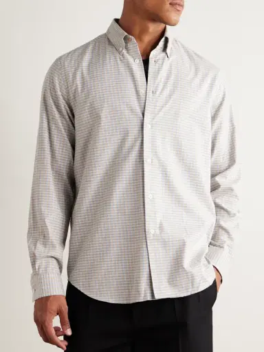 Paul Smith Button-Down Collar Checked Cotton Shirt - Men | Thumbnail 3