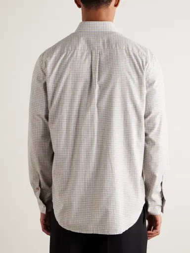Paul Smith Button-Down Collar Checked Cotton Shirt - Men | Thumbnail 4