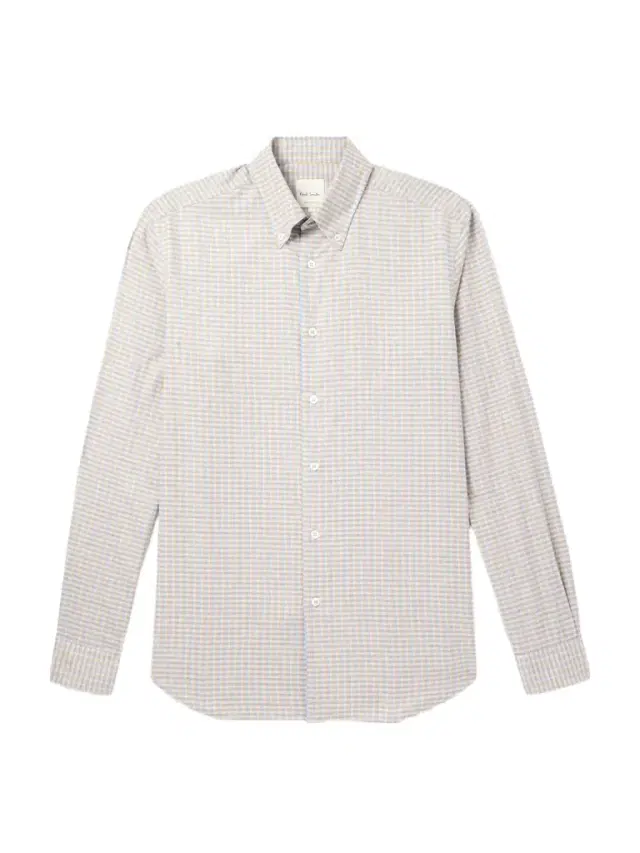 Paul Smith Button-Down Collar Checked Cotton Shirt - Men