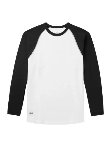 WTAPS Ian Logo-Appliquéd Two-Tone Cotton-Jersey T-Shirt - Men | Thumbnail 1 WTAPS Ian Logo-Appliquéd Two-Tone Cotton-Jersey T-Shirt - Men | Thumbnail 1