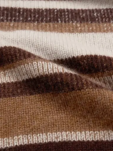 The Elder Statesman Striped Cashmere Polo Shirt - Men | Thumbnail 4