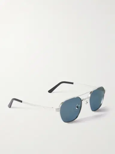 Cartier Eyewear Santos de Cartier Aviator-Style Silver-Tone Sunglasses - Men | Thumbnail 4 Cartier Eyewear Santos de Cartier Aviator-Style Silver-Tone Sunglasses - Men | Thumbnail 4