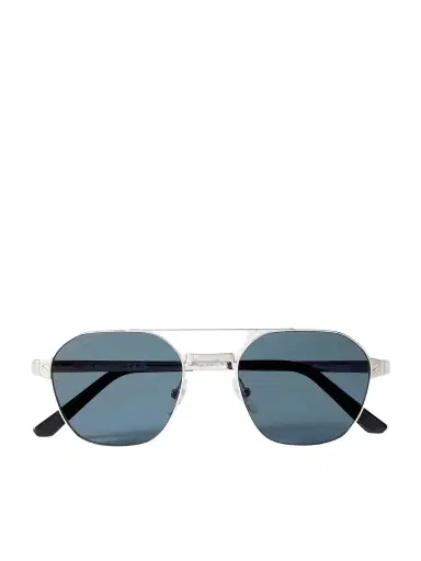 Cartier Eyewear Santos de Cartier Aviator-Style Silver-Tone Sunglasses - Men | Thumbnail 1 Cartier Eyewear Santos de Cartier Aviator-Style Silver-Tone Sunglasses - Men | Thumbnail 1
