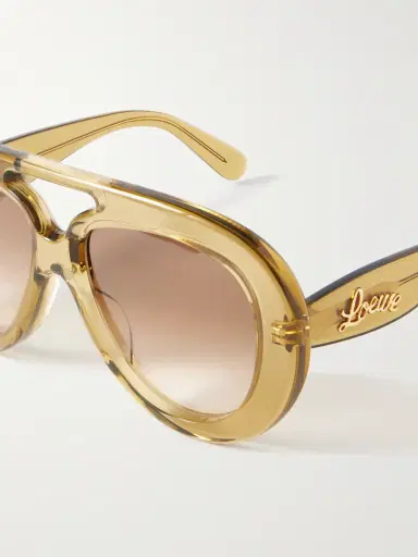 Loewe Curvy Aviator-Style Acetate Sunglasses - Men | Thumbnail 3