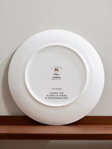 La DoubleJ The Dragon Gold-Trimmed Porcelain Decorative Plate - Men | Thumbnail 3