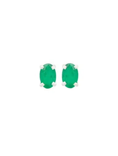 Wish Fine Jewelry 1.05ct Emerald 14K Gold Oval Stud Earrings | Thumbnail 1 Wish Fine Jewelry 1.05ct Emerald 14K Gold Oval Stud Earrings | Thumbnail 1