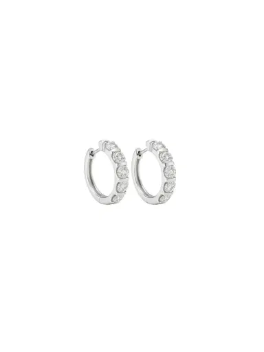 Wish Fine Jewelry 2.00ct Diamond 14K Gold Hoop Earrings | Thumbnail 1