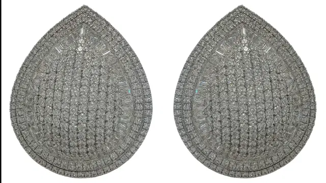 4.55ct Diamond 14K Gold Pear Earrings