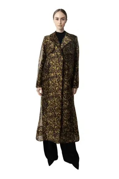 Lapointe Leopard Organza Sheer Duster | Thumbnail 1 Lapointe Leopard Organza Sheer Duster | Thumbnail 1