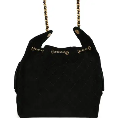 Chanel Chanel Medium 25 Hobo Bag Black Suede Antique Gold Hardware | Thumbnail 4 Chanel Chanel Medium 25 Hobo Bag Black Suede Antique Gold Hardware | Thumbnail 4