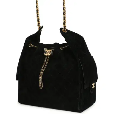 Chanel Chanel Medium 25 Hobo Bag Black Suede Antique Gold Hardware | Thumbnail 5 Chanel Chanel Medium 25 Hobo Bag Black Suede Antique Gold Hardware | Thumbnail 5