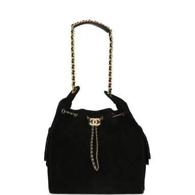 Chanel Chanel Medium 25 Hobo Bag Black Suede Antique Gold Hardware | Thumbnail 6 Chanel Chanel Medium 25 Hobo Bag Black Suede Antique Gold Hardware | Thumbnail 6