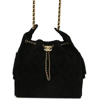 Chanel Chanel Medium 25 Hobo Bag Black Suede Antique Gold Hardware | Thumbnail 1 Chanel Chanel Medium 25 Hobo Bag Black Suede Antique Gold Hardware | Thumbnail 1