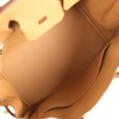 HERMÈS Hermes Birkin 25 Ecru and Beige Toile H Canvas and Biscuit Swift Palladium Hardware | Thumbnail 8 HERMÈS Hermes Birkin 25 Ecru and Beige Toile H Canvas and Biscuit Swift Palladium Hardware | Thumbnail 8
