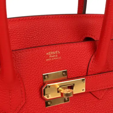 HERMÈS Hermes Birkin 30 Rouge de Coeur Togo Gold Hardware | Thumbnail 7 HERMÈS Hermes Birkin 30 Rouge de Coeur Togo Gold Hardware | Thumbnail 7