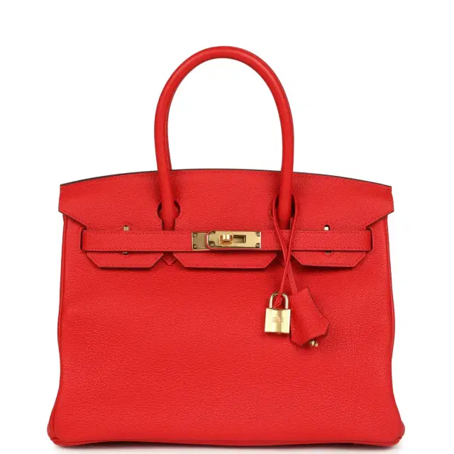 hermes Hermes Birkin 30 Rouge de Coeur Togo Gold Hardware