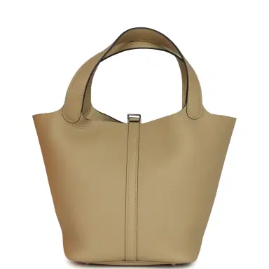 HERMÈS Hermes Picotin Lock 22 Trench Clemence Palladium Hardware | Thumbnail 4 HERMÈS Hermes Picotin Lock 22 Trench Clemence Palladium Hardware | Thumbnail 4