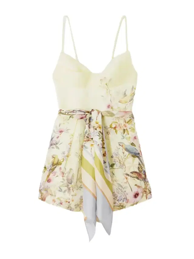 Rebellion Printed Linen And Silk-blend Playsuit