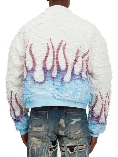 Who Decides War Men's Husk Flame Bomber Jacket - Cloud Multi - Size XXXL | Thumbnail 4 Who Decides War Men's Husk Flame Bomber Jacket - Cloud Multi - Size XXXL | Thumbnail 4