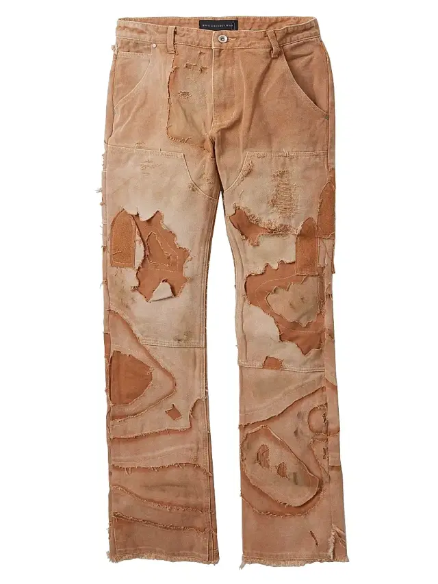 Men's Unearthed Distressed Trousers - Tan