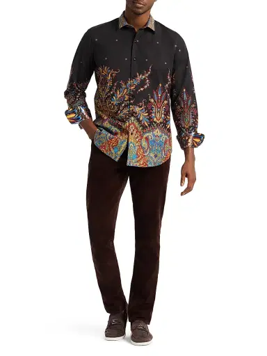 Robert Graham Men's Taj Mahal Paisley Embroidered Cotton Shirt | Thumbnail 2 Robert Graham Men's Taj Mahal Paisley Embroidered Cotton Shirt | Thumbnail 2