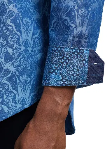 Robert Graham Men's Highland Printed Woven Shirt - Dark Blue - Size XXL | Thumbnail 6 Robert Graham Men's Highland Printed Woven Shirt - Dark Blue - Size XXL | Thumbnail 6