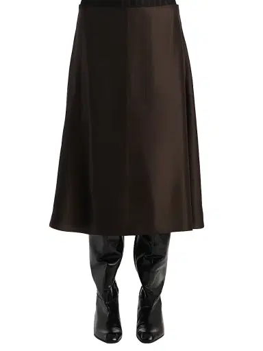 Khaite Women's Nania Satin Midi-Skirt - Bark | Thumbnail 3 Khaite Women's Nania Satin Midi-Skirt - Bark | Thumbnail 3